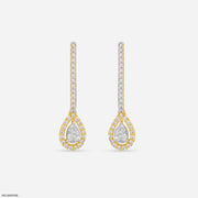 The Lavish Pear Hoops 9K Yellow Gold
