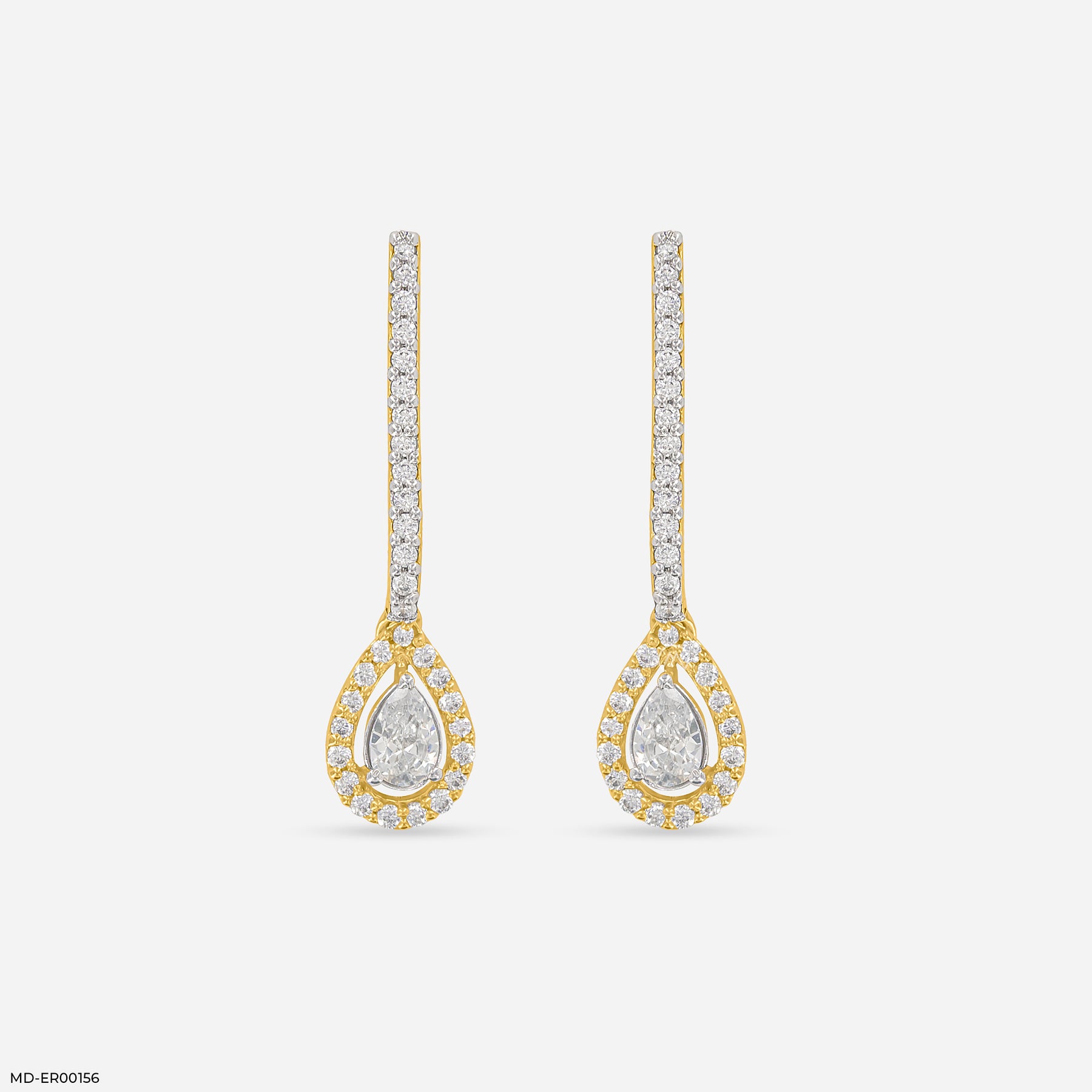 The Lavish Pear Hoops 14K Rose Gold