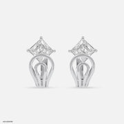 Overlapping Diamond Hoops Platinum 950