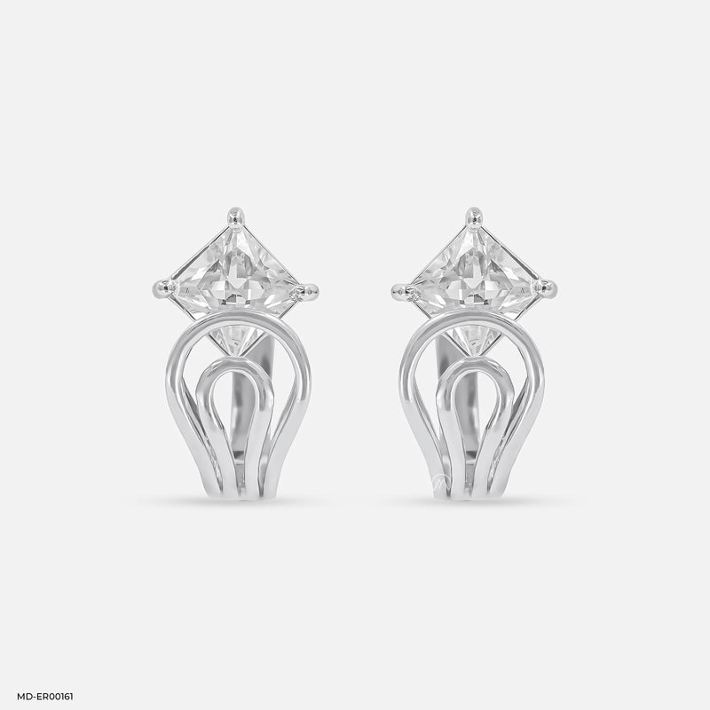 Overlapping Diamond Hoops 14K Yellow Gold