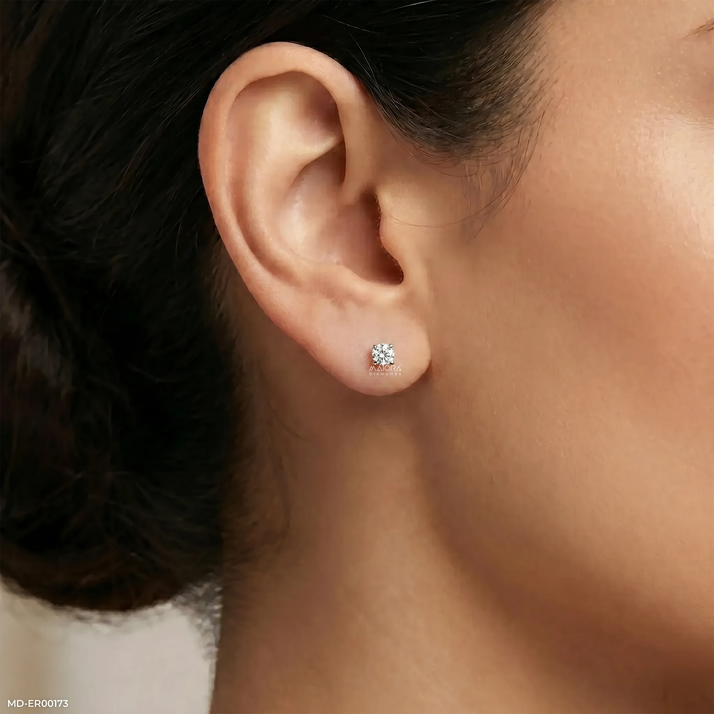 Doozie Diamond Earrings 14K Rose Gold