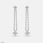 Doozie Diamond Earrings 14K White Gold