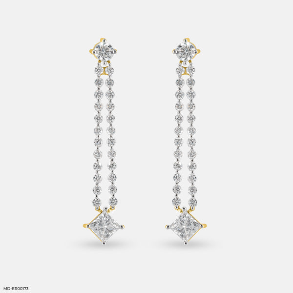 Doozie Diamond Earrings 18K Yellow Gold