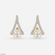 0.35 Carat Pearl Lab Diamond Earrings