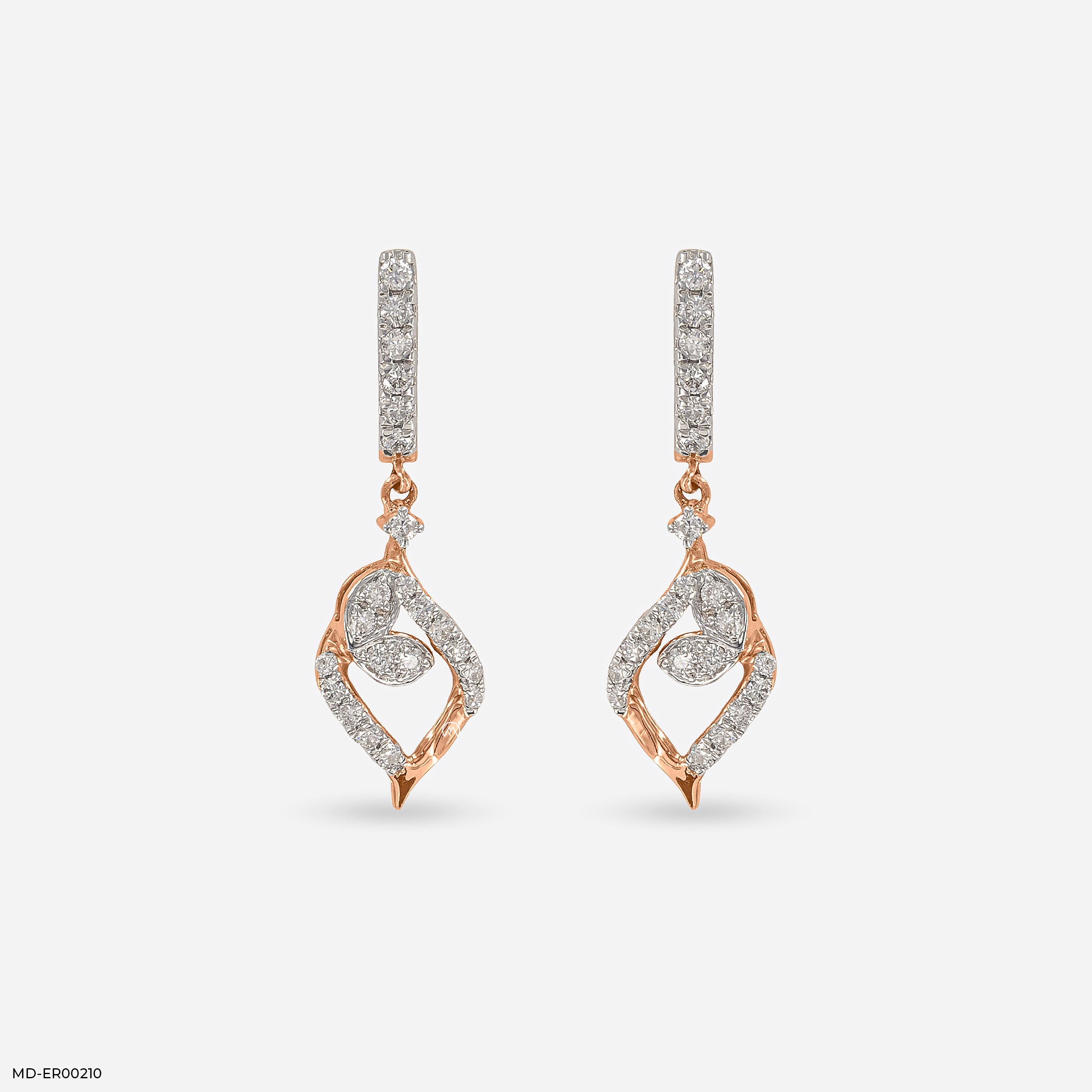 0.5 Carat Leafy Glorious Lab Diamond Earrings