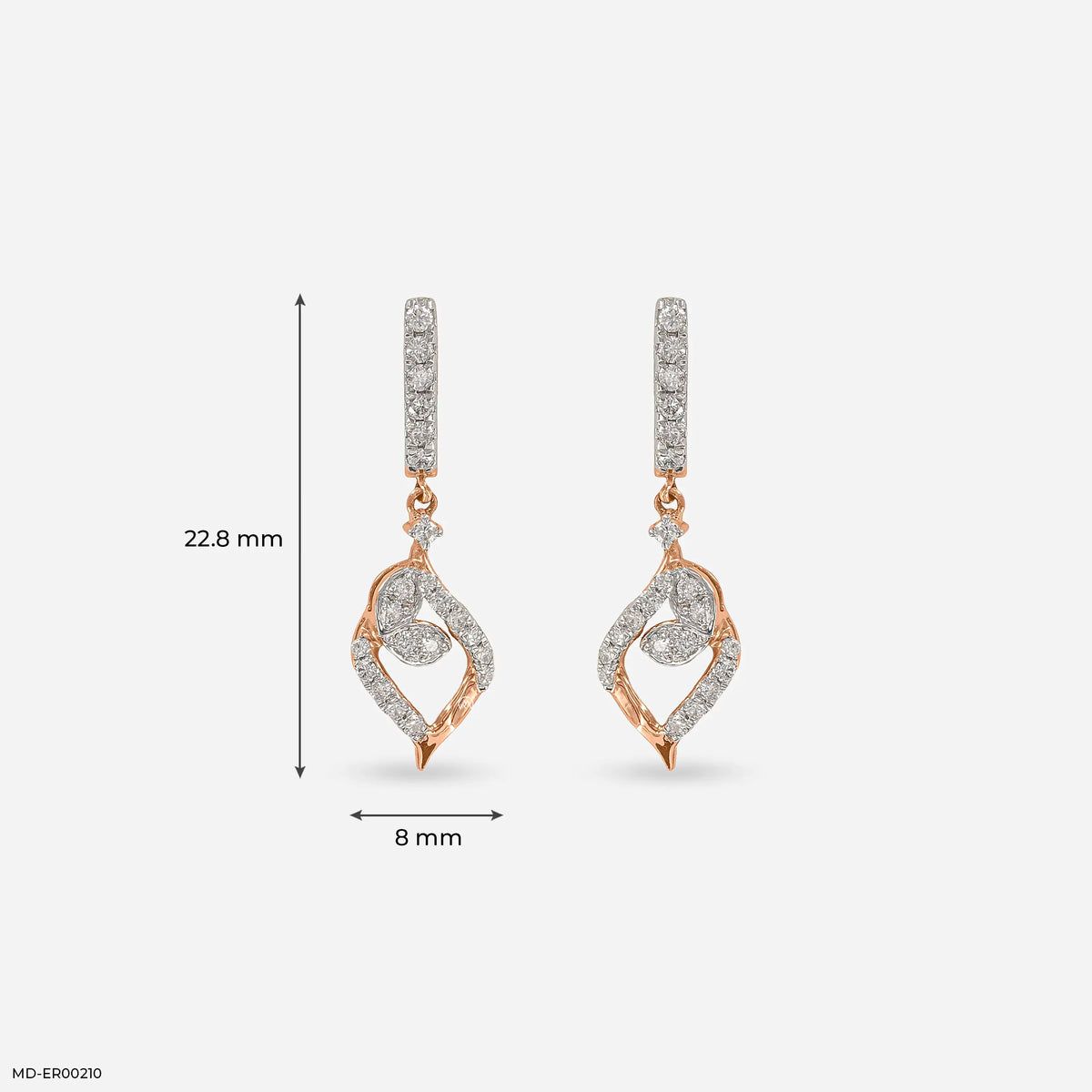 0.5 Carat Leafy Glorious Lab Diamond Earrings