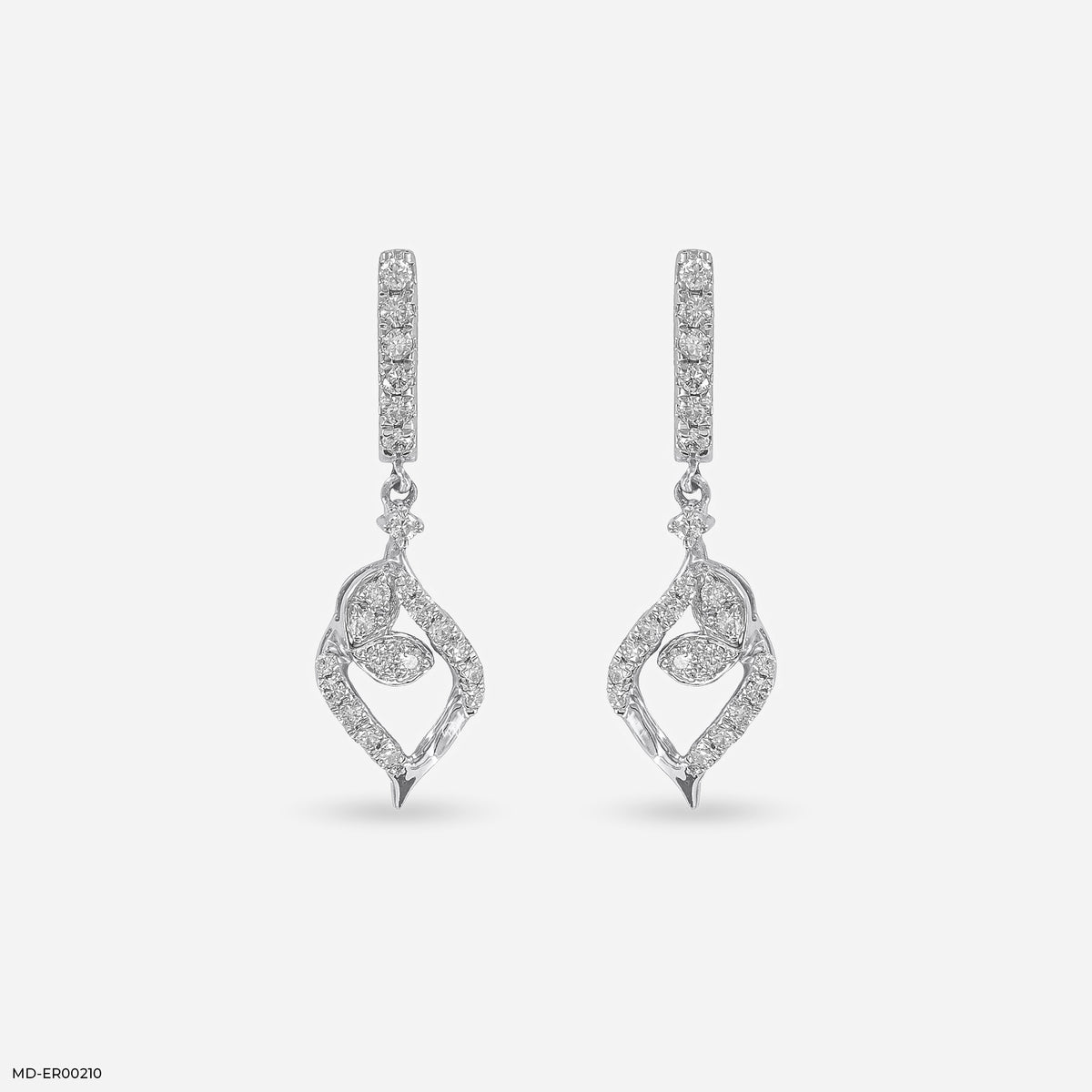0.5 Carat Leafy Glorious Lab Diamond Earrings