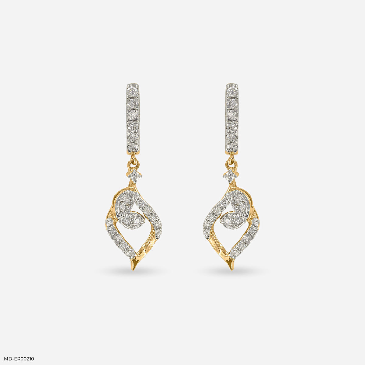 0.5 Carat Leafy Glorious Lab Diamond Earrings