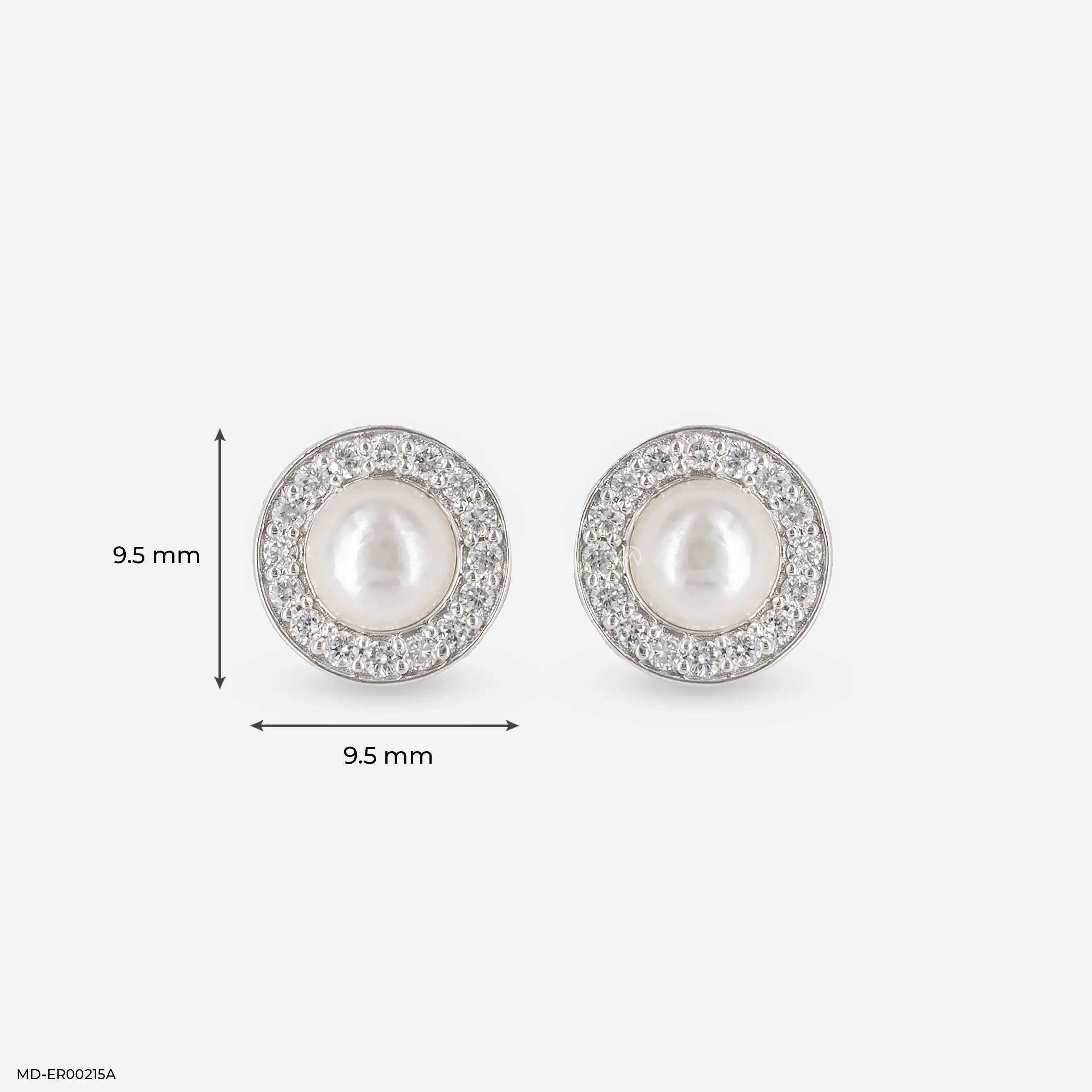 0.25 Carat Grace of Pearl Lab Diamond Earrings 14K White Gold