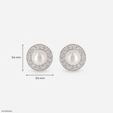 0.25 Carat Grace of Pearl Lab Diamond Earrings 14K White Gold