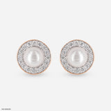 Grace of Pearl Diamond Earrings 18K Yellow Gold