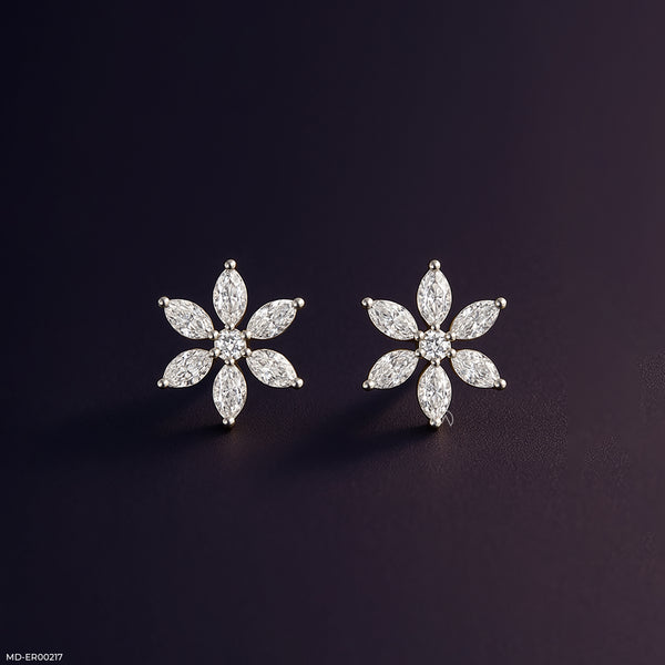 The Marquise Blossom Earrings 14K Rose Gold
