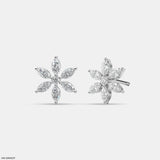 The Marquise Blossom Earrings 14K Yellow Gold