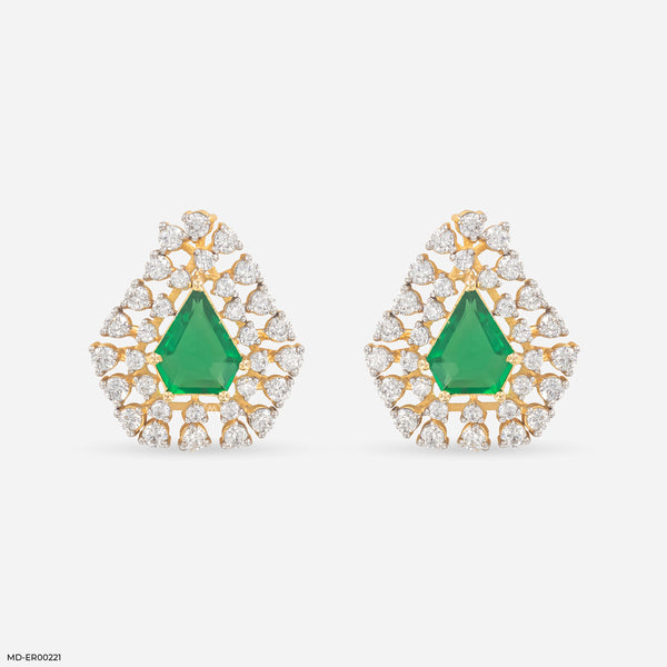 Forest Spark Earrings 14K Yellow Gold