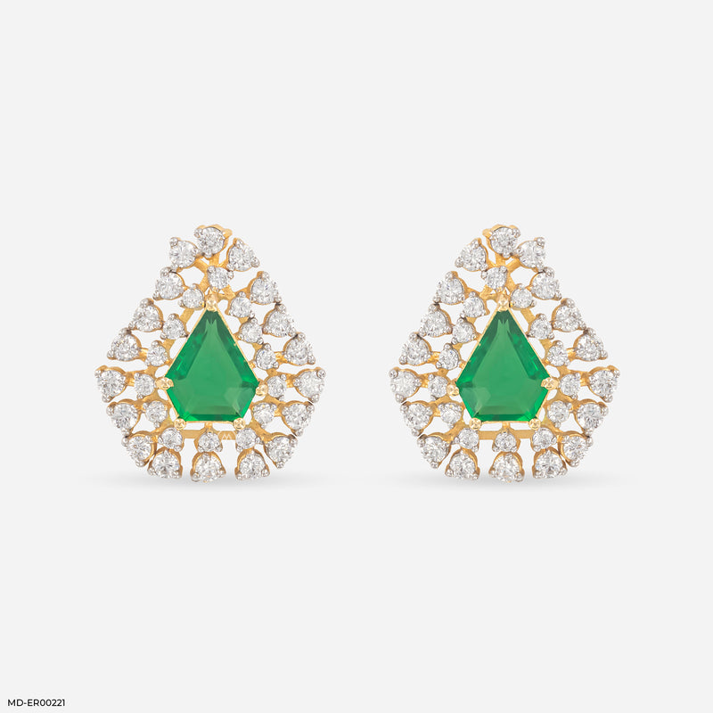 Forest Spark Earrings 14K Yellow Gold