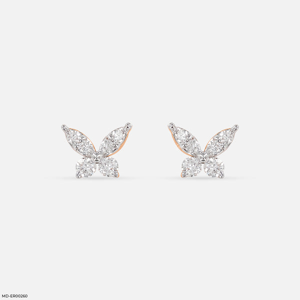 Butterfly Glow Earrings 18K Rose Gold