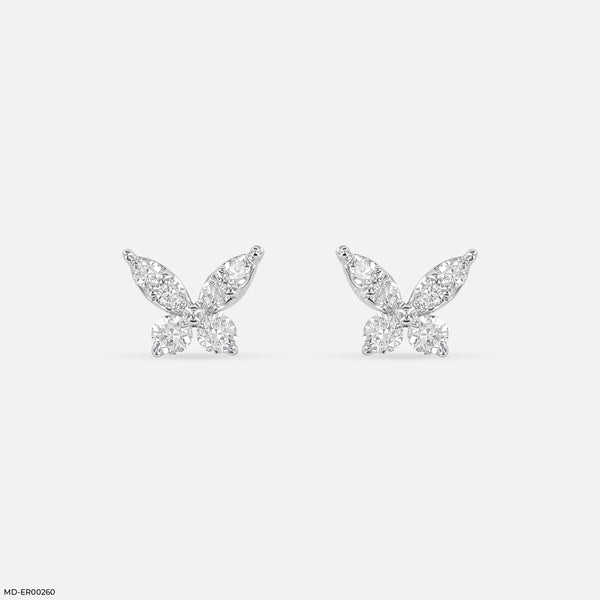 Butterfly Glow Earrings Platinum 950
