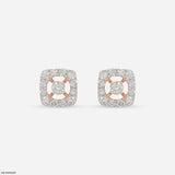 Simple Halo Lab Diamond Stud 14K Rose Gold
