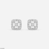 Simple Halo Lab Diamond Stud 14K Rose Gold