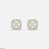 Simple Halo Lab Diamond Stud 14K Rose Gold