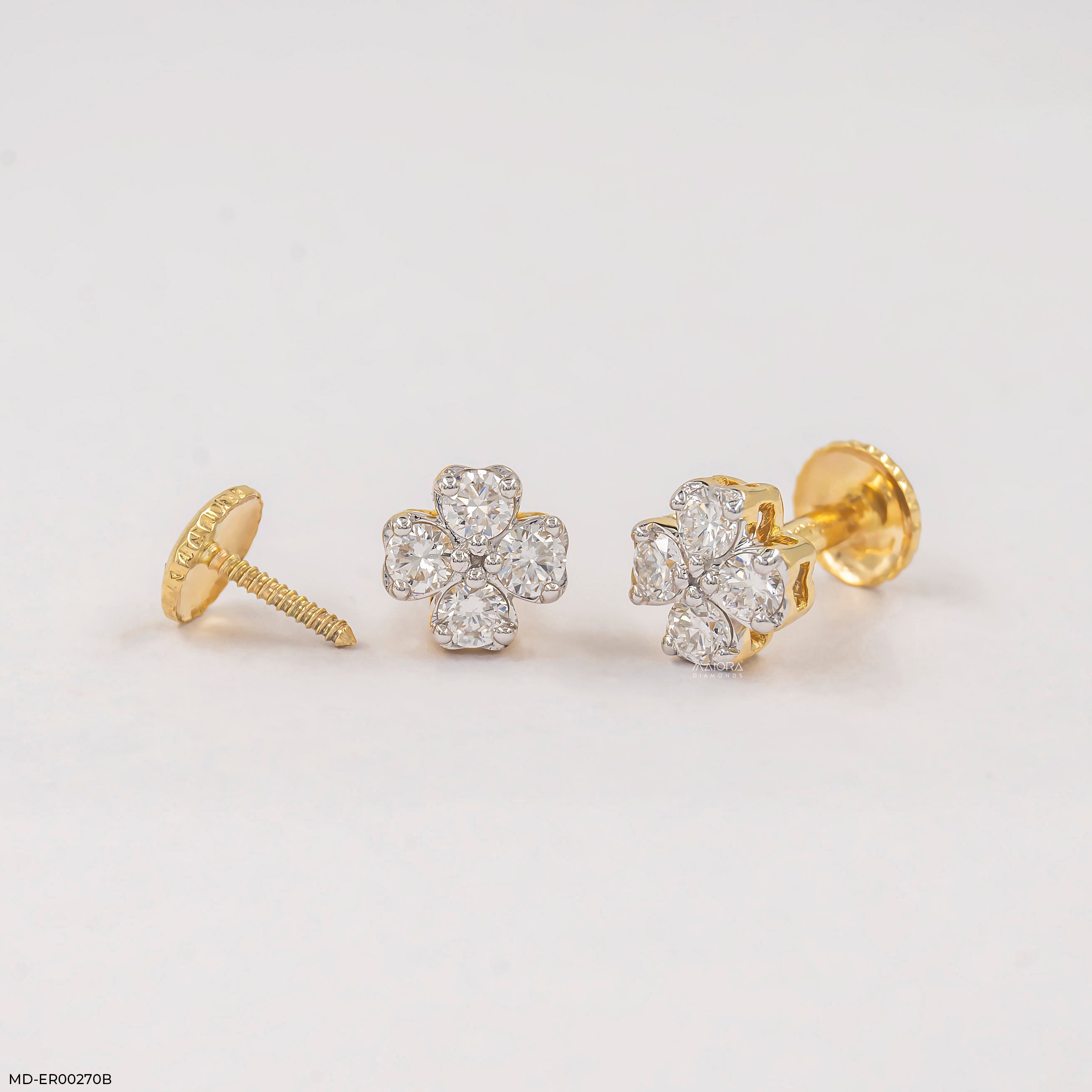 0.5 Carat Lucky Clover Lab Diamond Earrings