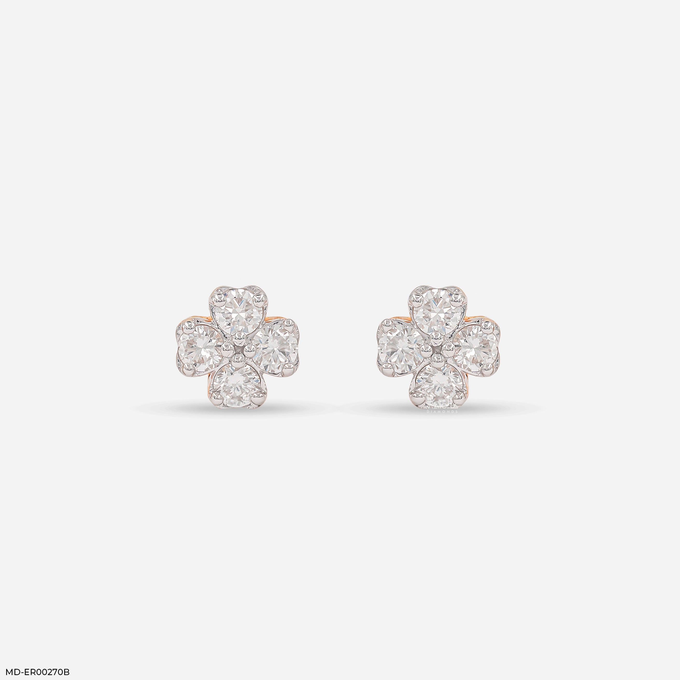0.5 Carat Lucky Clover Lab Diamond Earrings