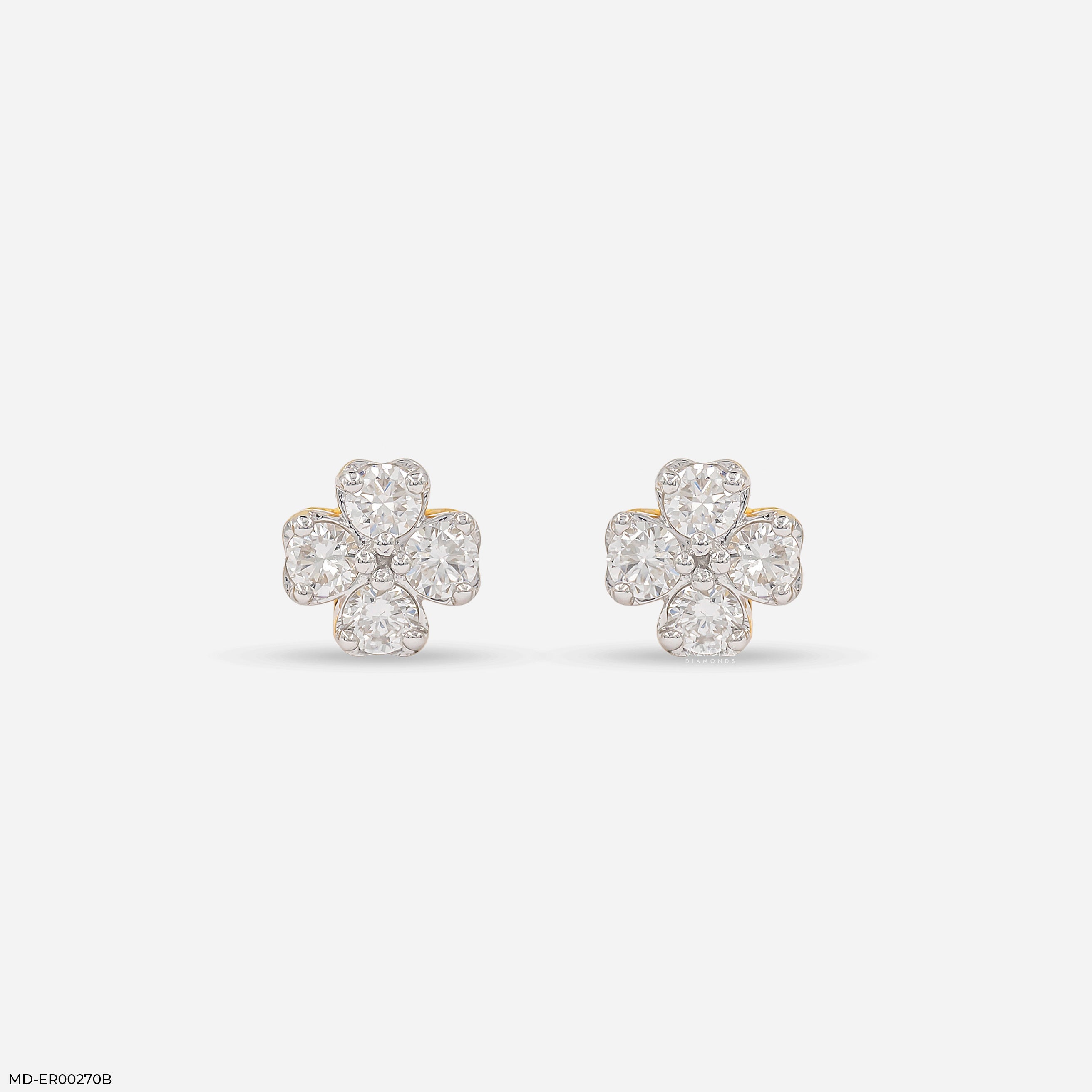0.5 Carat Lucky Clover Lab Diamond Earrings