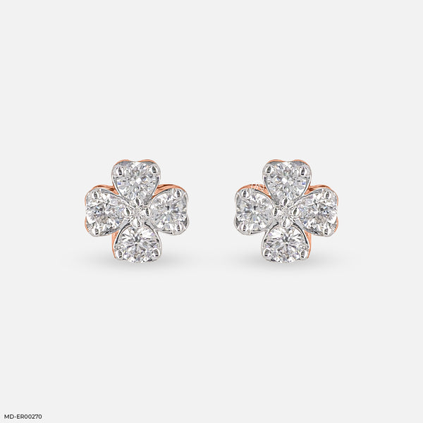 Marigold Bliss Diamond Earrings 14K Rose Gold