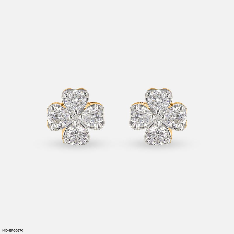 Marigold Bliss Diamond Earrings 14K Rose Gold