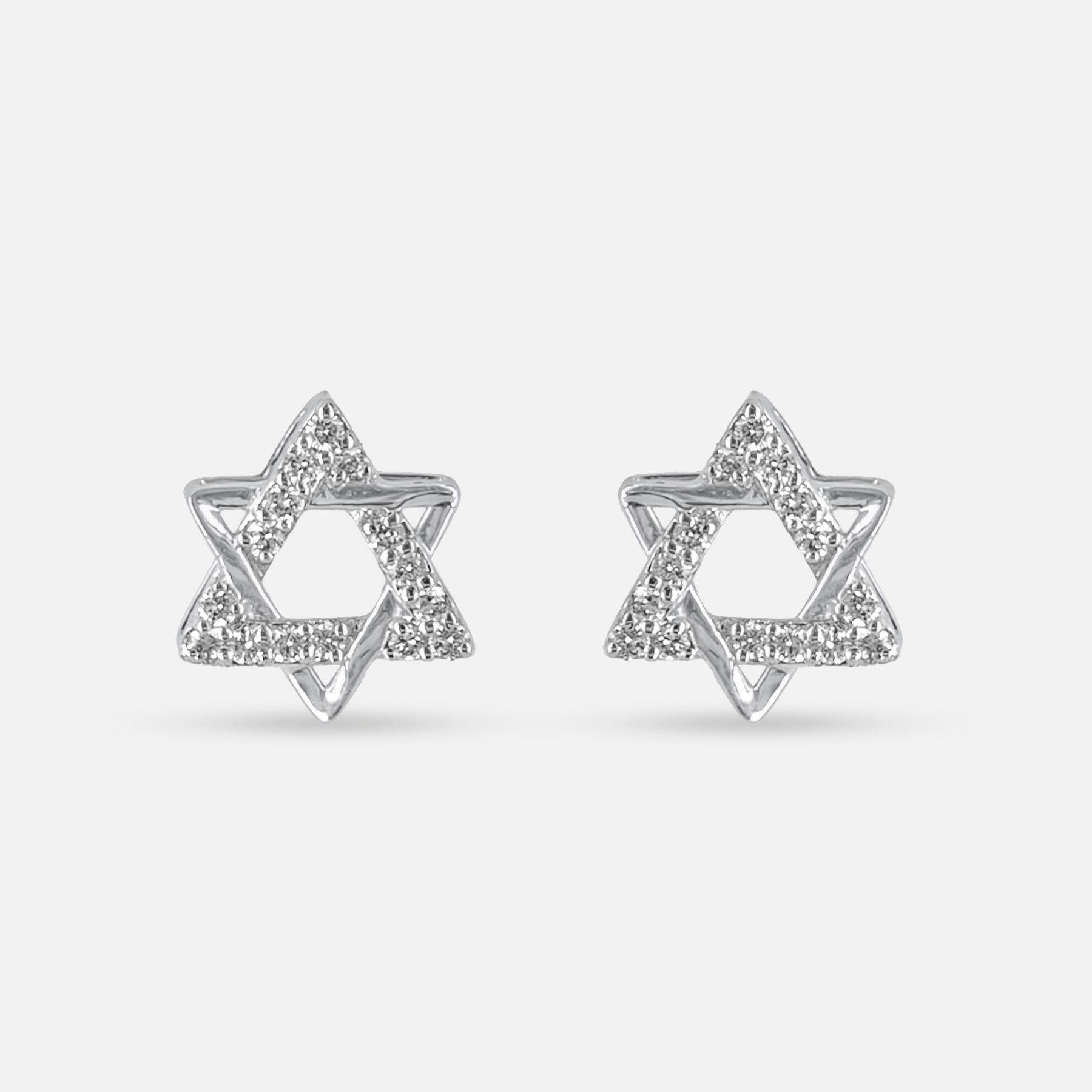 Star Stud Earrings 14K Yellow Gold