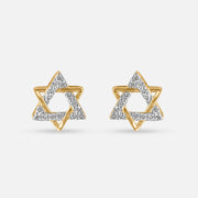 Star Stud Earrings 9K Yellow Gold
