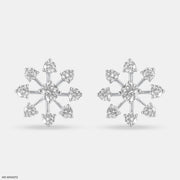 Snow Flake Earrings Platinum 950