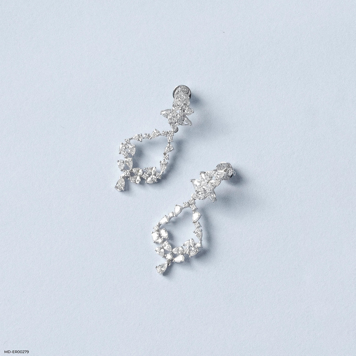 6.15 Carat Aurora Swing Lab Diamond Dangler Earrings