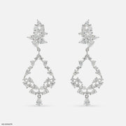 6.15 Carat Aurora Swing Lab Diamond Dangler Earrings