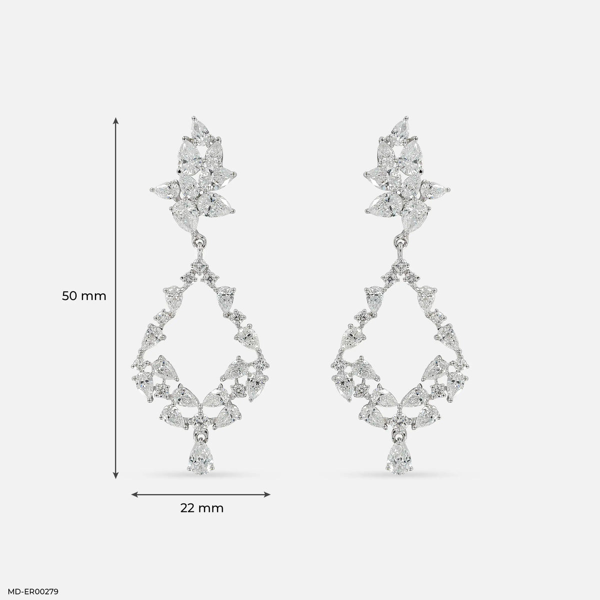 6.15 Carat Aurora Swing Lab Diamond Dangler Earrings