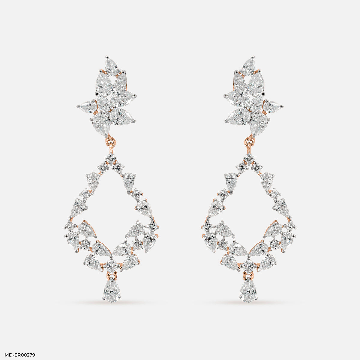 6.15 Carat Aurora Swing Lab Diamond Dangler Earrings