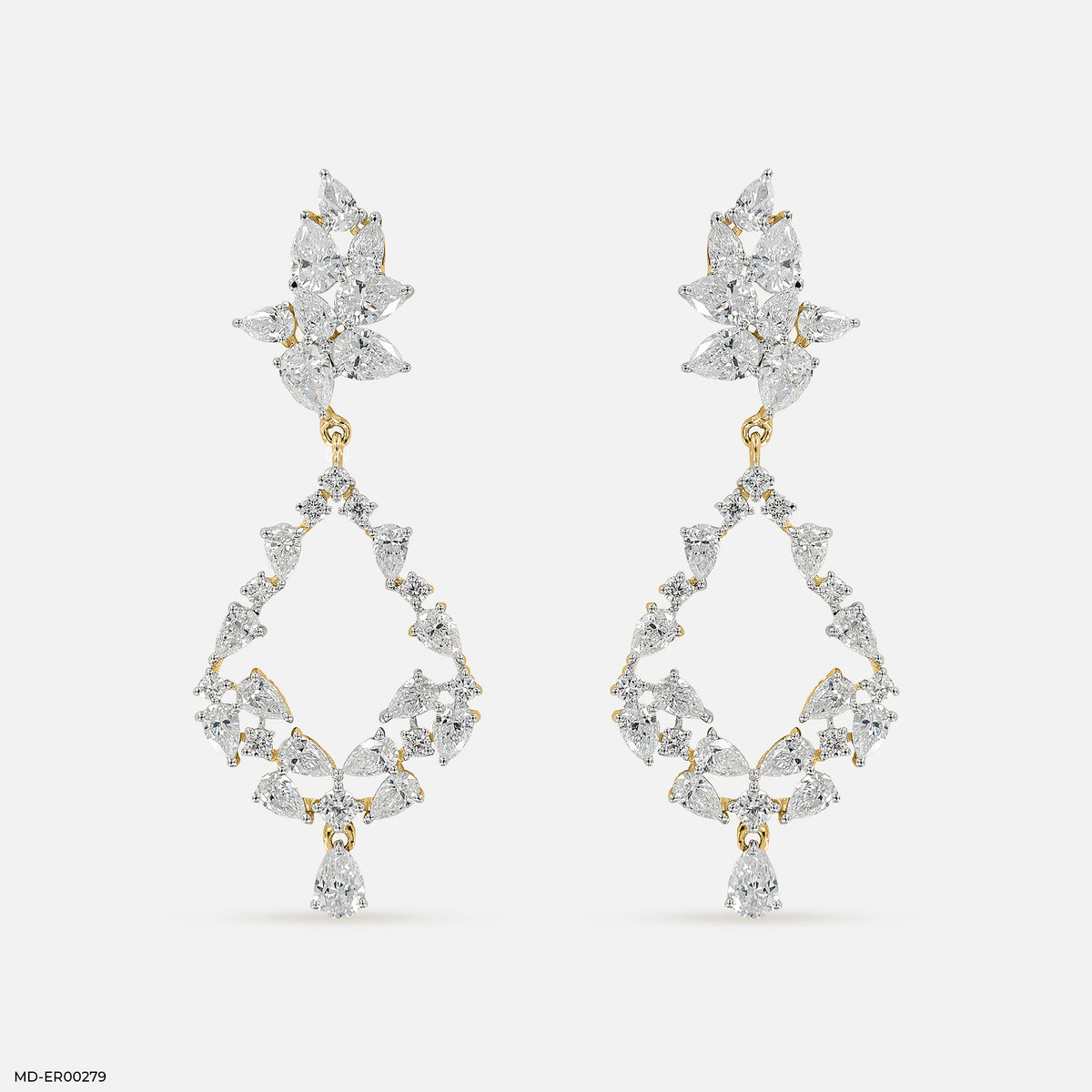 6.15 Carat Aurora Swing Lab Diamond Dangler Earrings