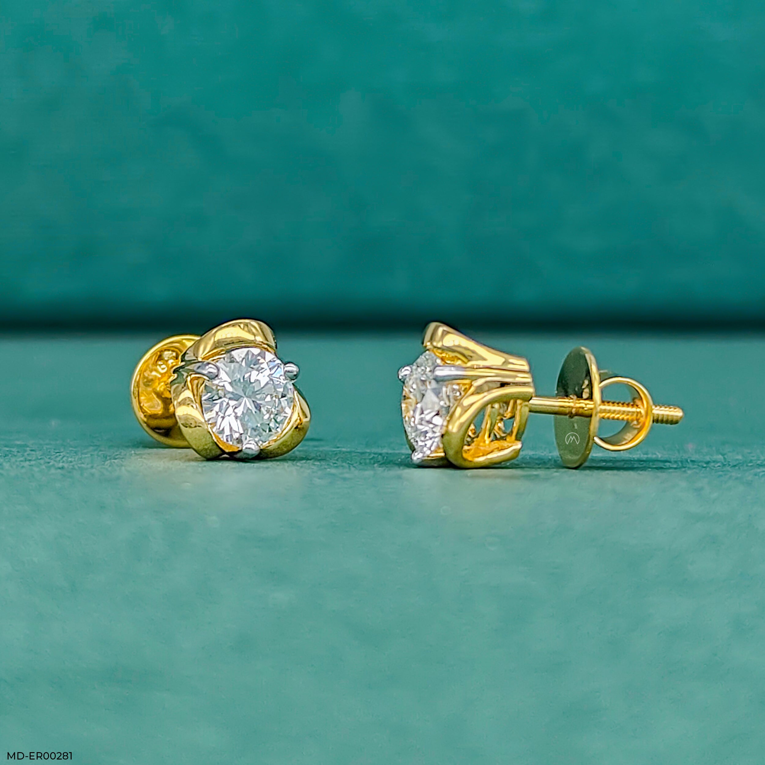 0.50 Carat Sunny Dots Earrings 14K Rose Gold