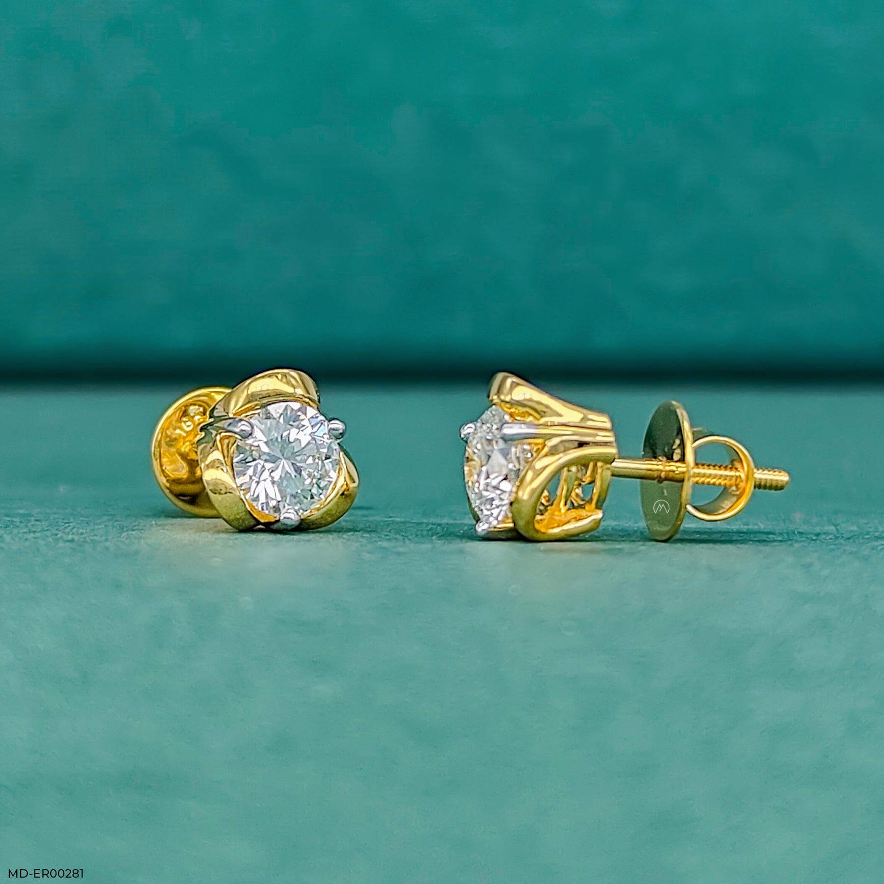 0.50 Carat Sunny Dots Earrings 14K Yellow Gold