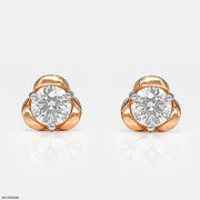 0.50 Carat Sunny Dots Earrings 14K Rose Gold