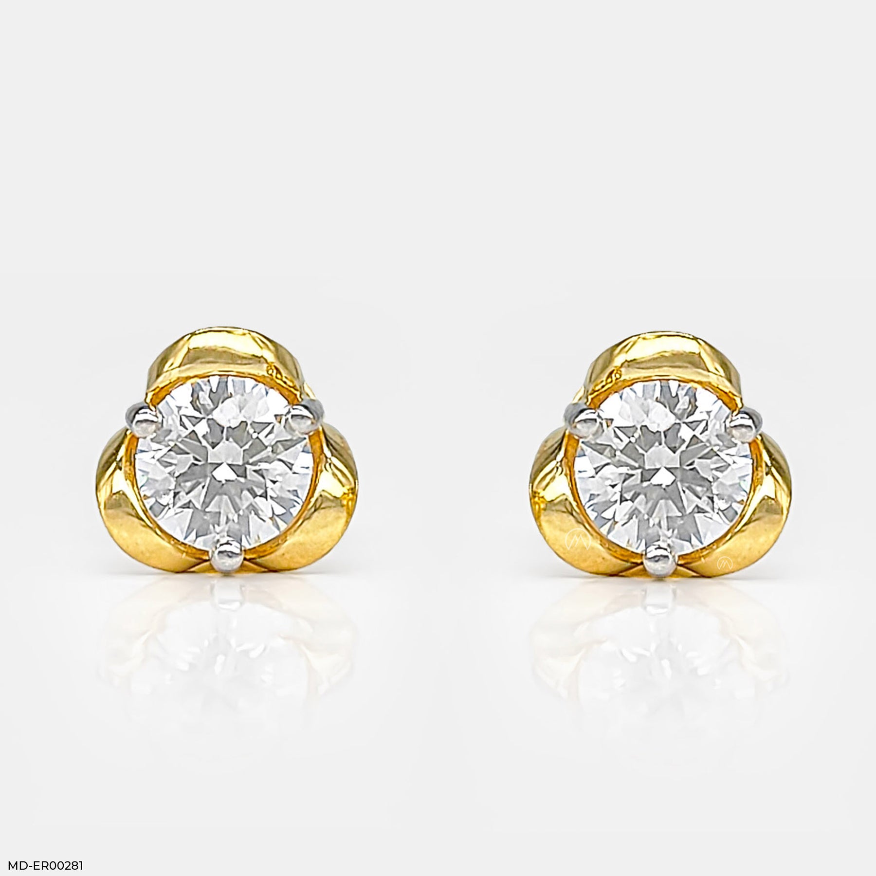 0.50 Carat Sunny Dots Earrings 14K Yellow Gold