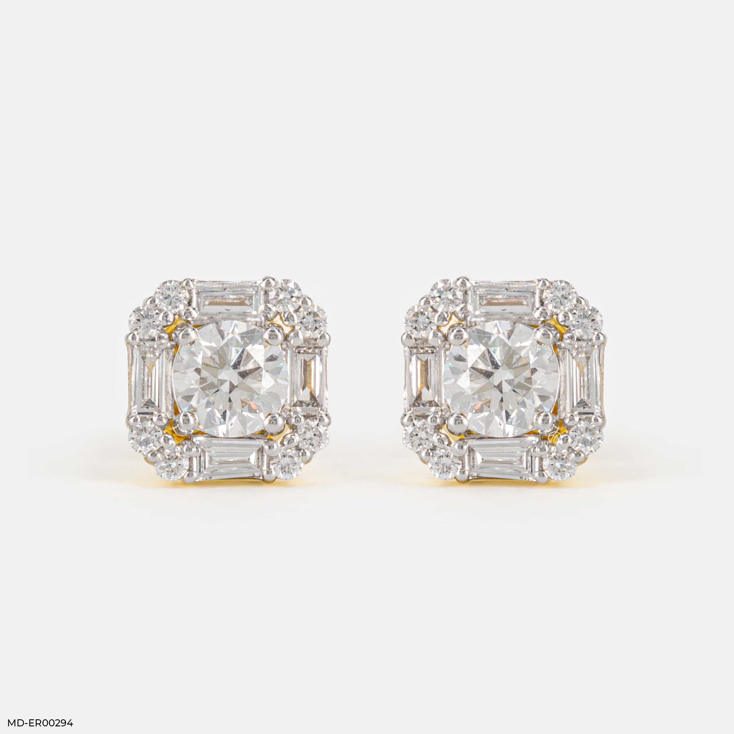 1 Carat Solitaire Eternal Spark Earrings 9K Yellow Gold
