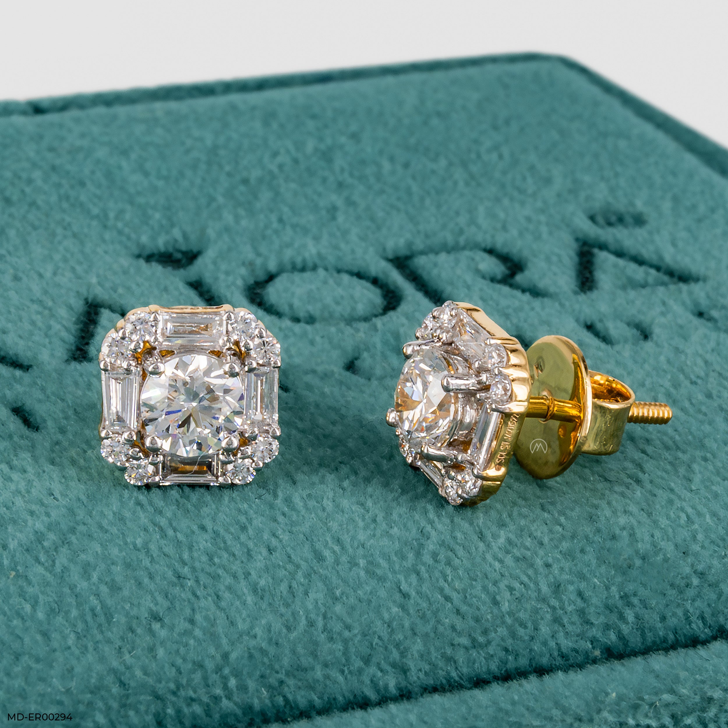 1 Carat Solitaire Eternal Spark Earrings 14K Rose Gold