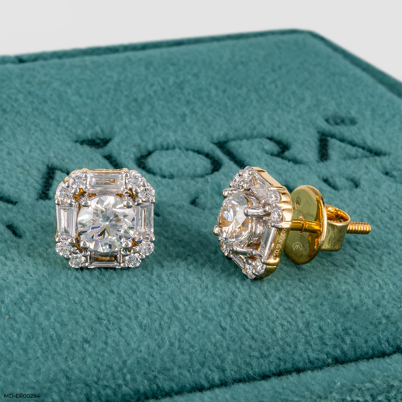 Eternal Spark Diamond Earrings 14K Yellow Gold