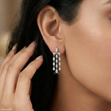 2.75 Carat Celestial Pear Dangle Lab Diamond Earrings 14K White Gold