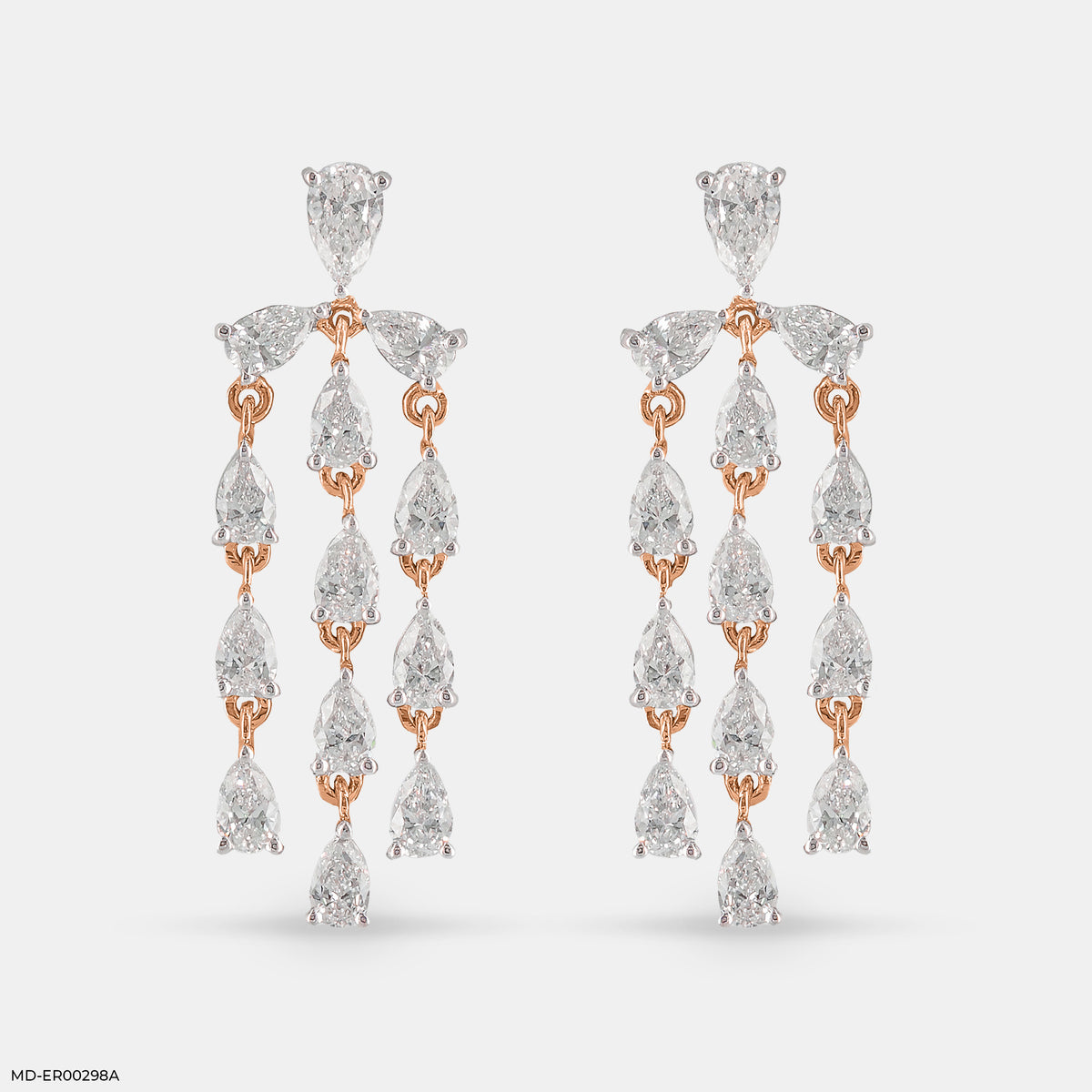 2.75 Carat Celestial Pear Dangle Lab Diamond Earrings