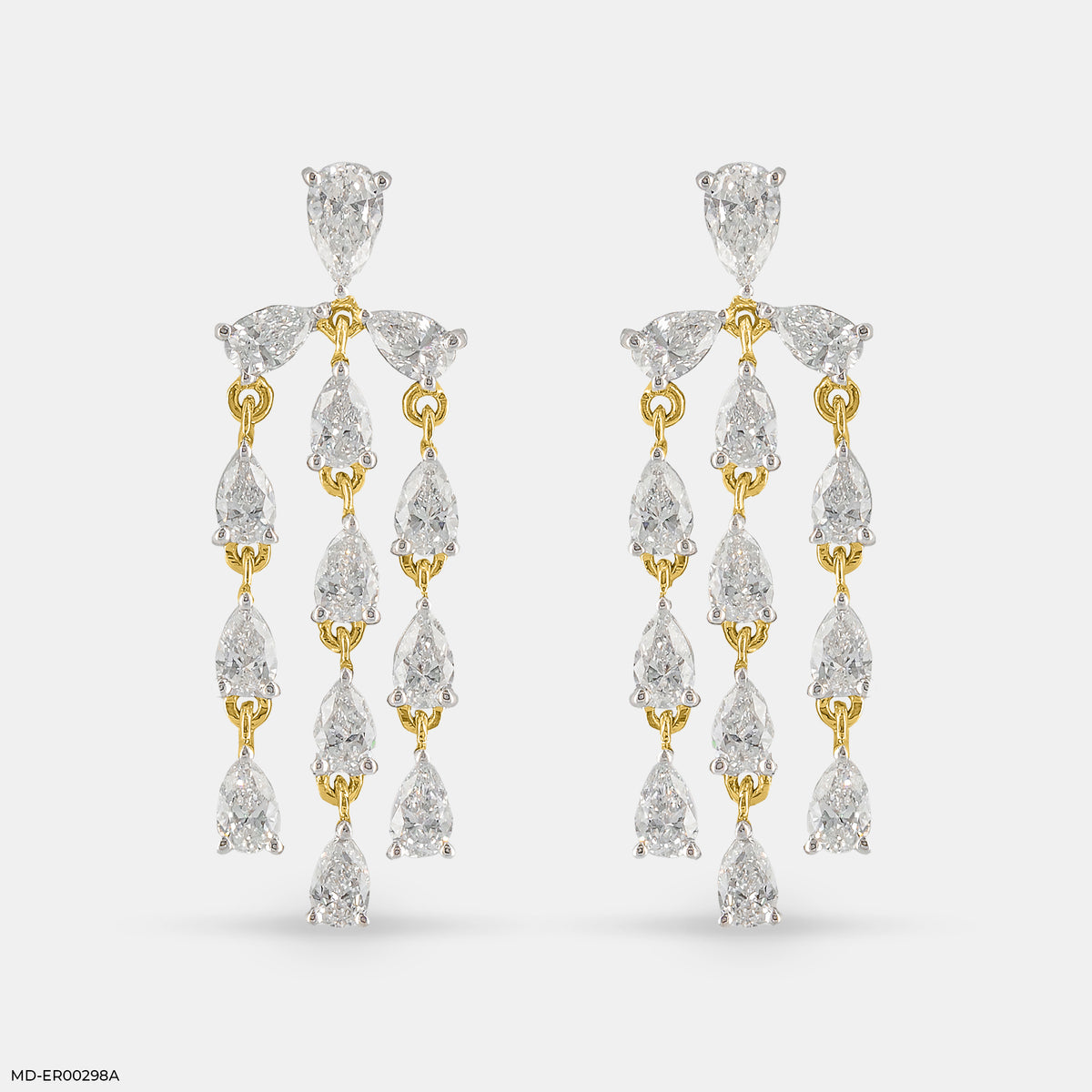 2.75 Carat Celestial Pear Dangle Lab Diamond Earrings