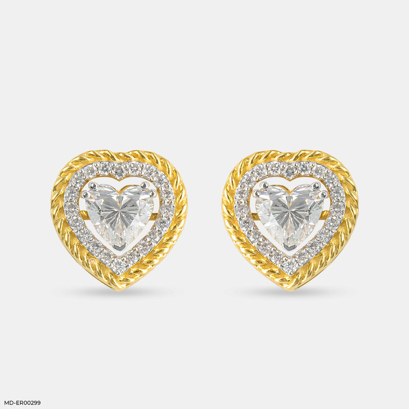 Heart’s Embrace Diamond Earrings 18K Rose Gold