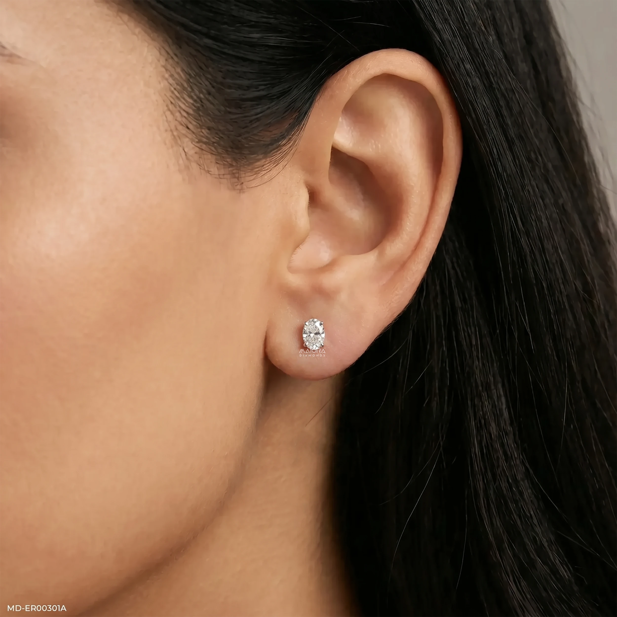 1.15 Carat Elegant Duality Lab Diamond Earrings 14K White Gold