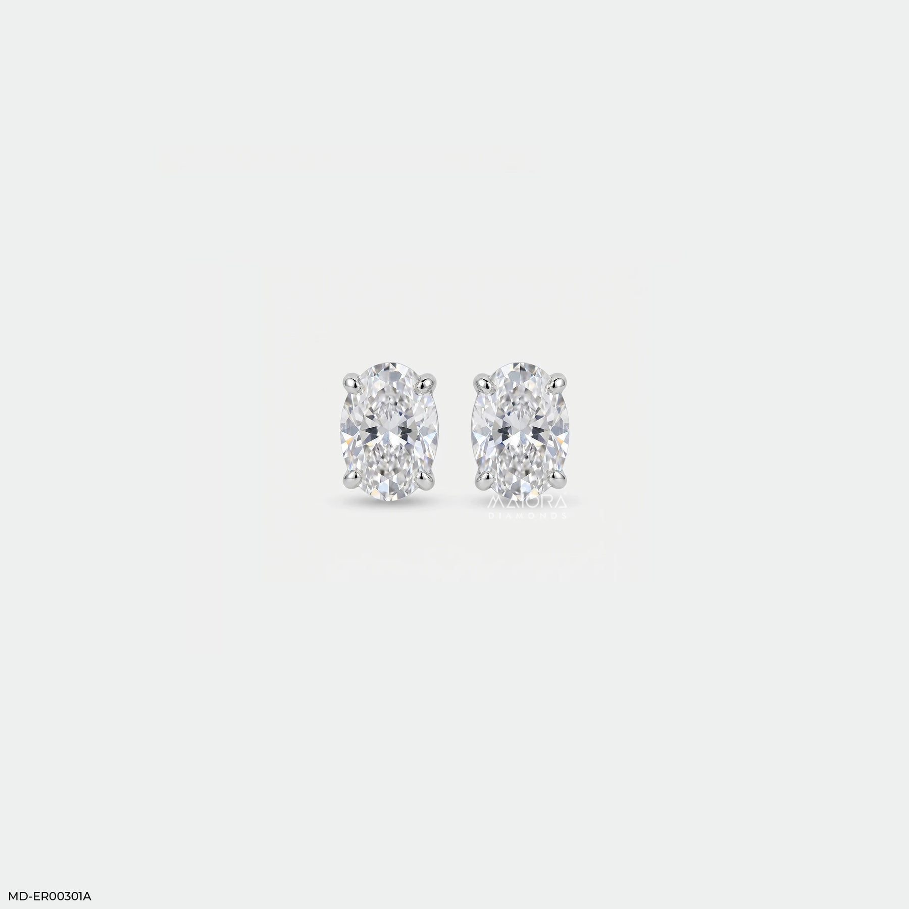 1.15 Carat Elegant Duality Lab Diamond Earrings 14K White Gold